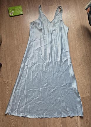 Нічна сорочка блакитна,ромір xl,xxl,пеньюар женский,ночная рубашка женская голубая