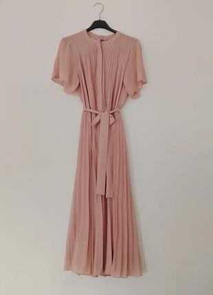 Шифонова сукня міді пліссе від h&m