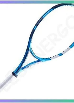 Ракетка babolat evo drive lite синя 255 г для тенісу початківців gr2 легка ракетка для гри на корті sku_101432-136