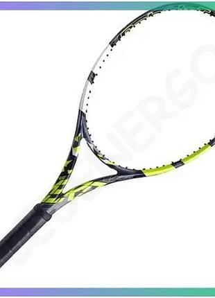 Ракетка babolat pure aero 2023 тенісна ракетка для потужного спіну gr4 унісекс 300 г чорний жовтий sku_101479-370