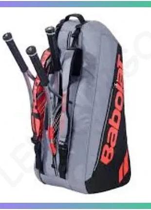 Чехол babolat rh x6 pure strike carbon grey для 6 ракеток серый унисекс теннисный чехол sku_751249-100