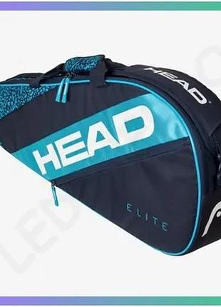 Чохол для ракеток head elite 3r синій сумка для тенісу унісекс для 3 ракеток та спорядження sku_283-652 blnv