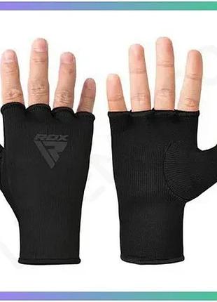 Рукавиці rdx hosiery inner чорний l унісекс для контактних видів спорту захисні рукавички підтримуючі sku_hyp-ibb