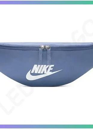 Сумка на пояс nike heritage waistpack 3l синя для спорту та повсякденного використання 41х10х15 см sku_db0490-499