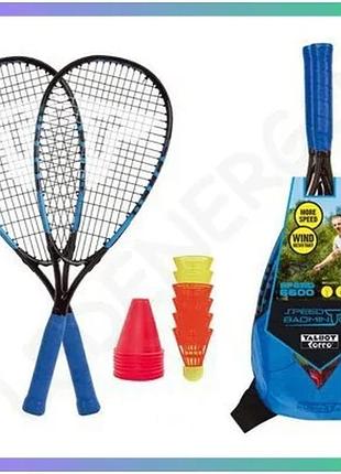 Набір для швидкісного бадмінтону talbot speedbadminton set speed 6600 ракетки волани чохол для активно sku_490116