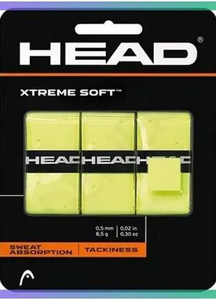 Обмотка head xtremesoft grip overwrap жовта 3 шт для тенісної ракетки унісекс для комфортного захоплен sku_285-104 yellow