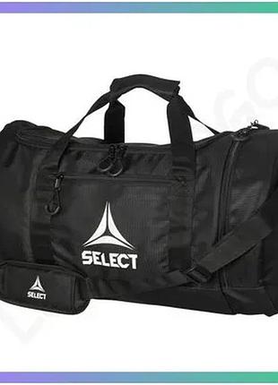 Спортивная сумка select milano round medium 48l черная для фитнеса и спорта 53х30х30см sku_815040-010