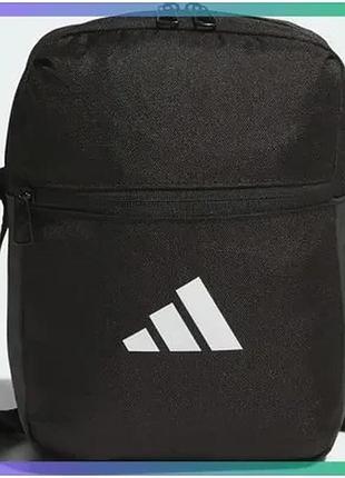 Сумка adidas ess organizer 4,4l чорна для навчання та тренувань з плечовим ременем 24x18 см sku_jm7152