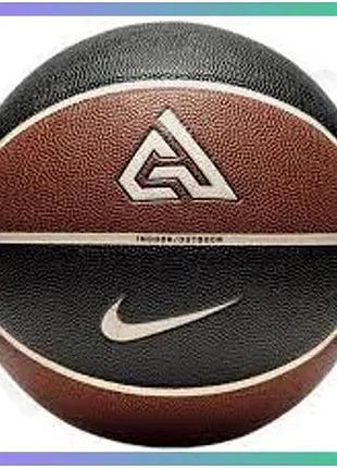 Баскетбольний м'яч nike all court 8p 2.0 antetokounmpo коричневий для гри на вулиці та в залі розмір 7 sku_n.100.4138.812.07