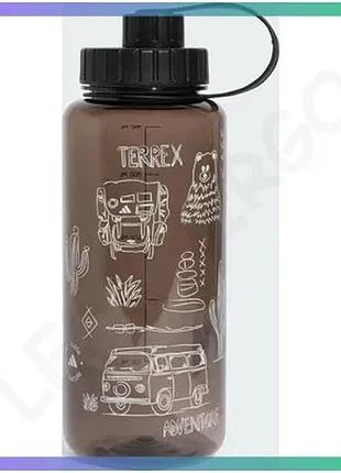 Пляшка adidas trit bottle 1l коричневая 1000 мл для воды уличная спортивная бутылка sku_jn4256