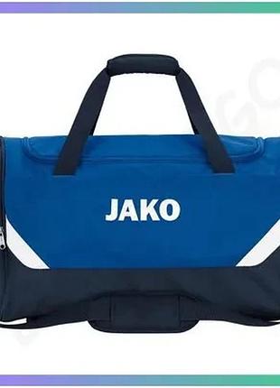 Сумка jako iconic 28l синя темно-синя спортивна сумка унісекс 45x24x26 см для спорту та подорожей sku_1924-403
