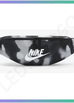 Сумка на пояс nike heritage серый белый унисекс спортивная сумка для прогулок 41x10x15 см sku_dr6250-010