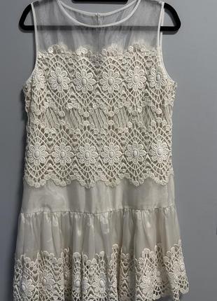 Сукня біла red valentino з мереживом