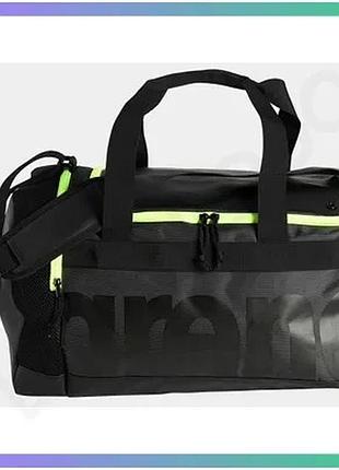 Спортивна сумка arena spiky iii duffle 40 чорна жовта для плавання водовідштовхувальна унісекс 40 літр sku_004930-101