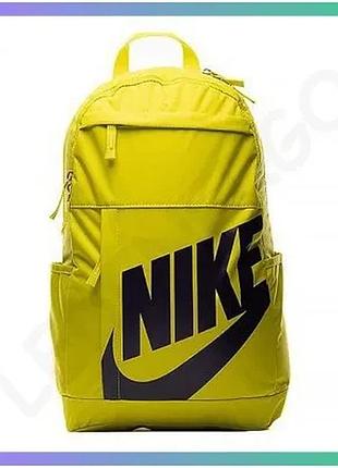 Рюкзак nike nk elmntl bkpk-hbr 26l желтый унисекс для спорта и работы 49х30,5х15 см 100% полиэстер sku_dd0559-344