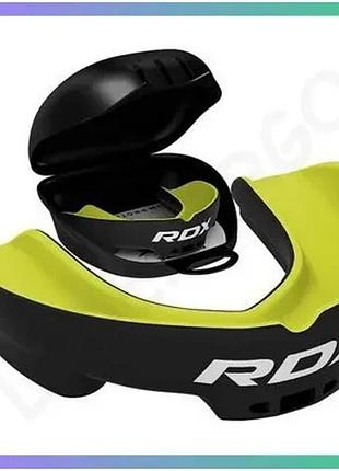 Капа rdx mouth guard junior чорна зелена для дітей захист рота гель shell shock molar tech sku_ggs-3gnj