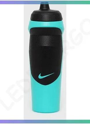 Пляшка для воды nike hypersport bottle 600мл мятный черный спортивная бутылка для напитков sku_n.100.0717.398.20