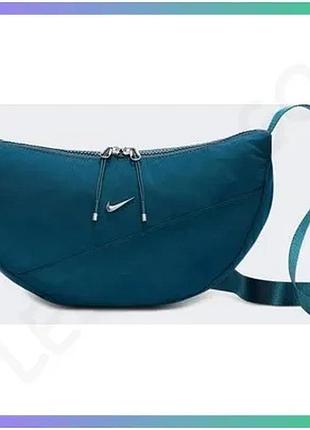 Сумка nike aura crescent crossbody 4l темно-синяя 30х18х10 см женская для спорта и активного отдыха sku_hq4370-415