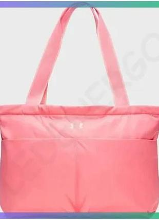 Жіноча спортивна сумка under armour studio lite tote 16l коралова 45х25х14 см для активного відпочинку sku_1388920-600