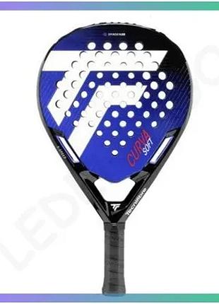 Ракетка для падл тенісу tecnifibre curva soft чорна синя унісекс для дорослих падел тенісу 360 г sku_16curvaso5