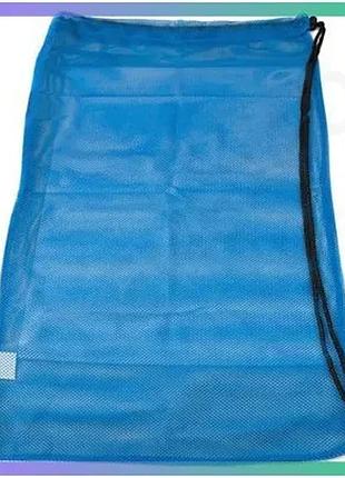 Сумка aqua speed mesh bag для плавательного снаряжения 46x76 см синяя унісекс для бассейна и пляжа sku_175-01