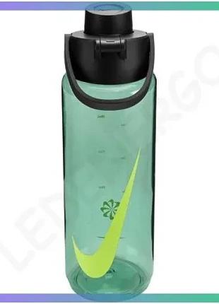 Пляшка nike tr renew recharge chug bottle 709 мл зелена чорна для спорту та активного відпочинку sku_n.100.7636.011.24