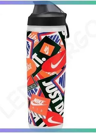 Пляшка nike refuel bottle locking lid 32 oz 946 мл мультиколор спортивная бутылка для воды sku_n.101.3414.948.32