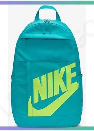 Рюкзак nike elemental бирюзовый 21l для спорта и повседневного использования 48х30х15 см sku_dd0559-345