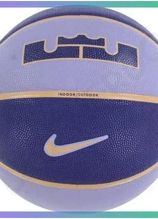 Баскетбольний м'яч nike all court 2.0 8p l james deflated фіолетовий розмір 7 для гри на вулиці та в з sku_n.100.4368.509.07