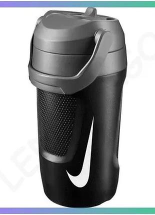 Пляшка для воды nike fuel jug 64 oz черная 1893 мл с ручкой для удобного переноса и крышкой для питья sku_n.100.3111.058.64