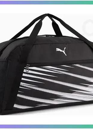 Сумка puma attacanto sports bag m 41l чорна спортивна сумка для тренувань та активного відпочинку sku_091630-01