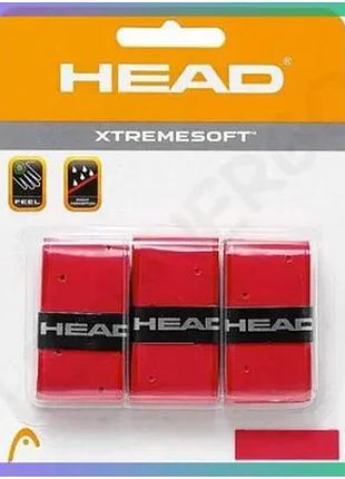 Обмотка head xtremesoft grip overwrap червона для тенісної ракетки унісекс 3 шт для зручного захвату sku_285-104 red