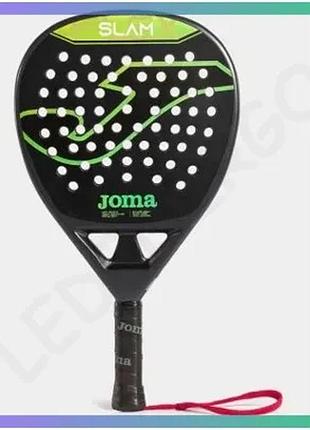 Ракетка для падел тенісу joma slam сірий з чохлом унісекс для дорослих графітова падел ракетка sku_401186.154