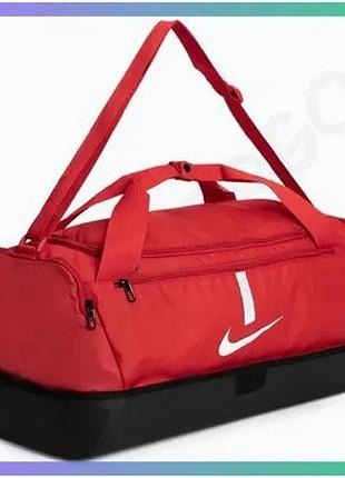 Спортивная сумка nike academy team duff m 37l красная для тренировок и спорта 53х30х27 см sku_cu8096-657