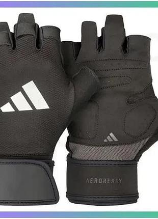 Рукавички для тренінгу adidas strength training gloves чорні унісекс xs дихаючі рукавички для спорту sku_adgb-15040
