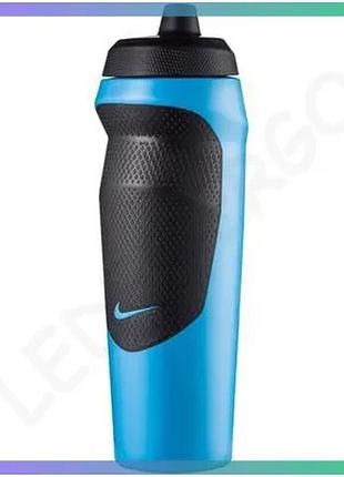 Пляшка для воды nike hypersport bottle 600 мл синяя черная спортивная бутылка для питья sku_n.100.0717.459.20