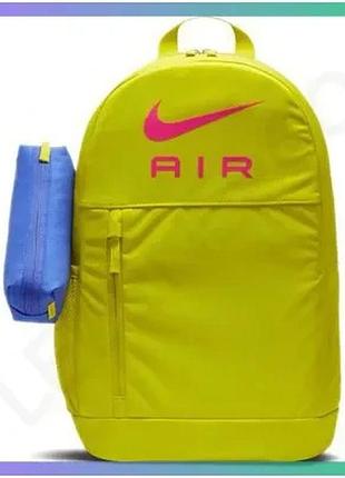 Рюкзак nike elemental 20l синий желтый красный 46х30х13 см для детей спортивный рюкзак sku_dr6089-344