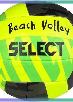 М'яч волейбольний select beach volley v24 салатовий зелений чорний розмір 5 для пляжного волейболу sku_214482-596