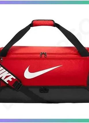 Спортивна сумка nike brasilia training duffel bag 60l червона для тренувань та відпочинку унісекс 64х3 sku_dh7710-657