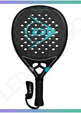 Ракетка для падел тенісу dunlop galactica lite чорна унісекс для дорослих сльоза eva soft core 355г sku_10359942
