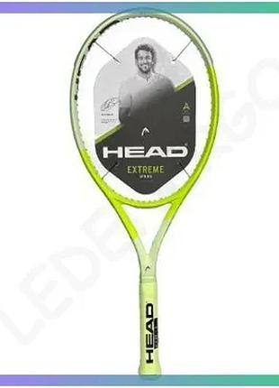 Тенісна ракетка head extreme mp 2024 gr3 жовта для великого тенісу 300 г контроль потужність комфорт sku_231114