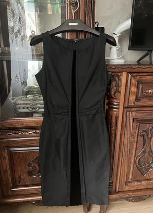 Оригінальна чорна сукня gucci з шовком та оксамитом (it 40 / s) — архівна колекція 2004