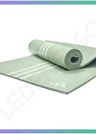 Килимок для йоги adidas yoga mat 183 х 61 х 1 см зеленый для фитнеса и занятий спортом sku_adyg-10210gn