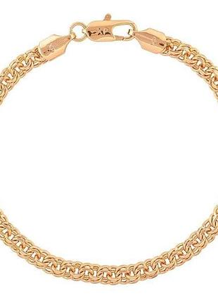 Браслет позолота 18k цепочка бисмарк 20.5см х 5мм (335235) тм xuping