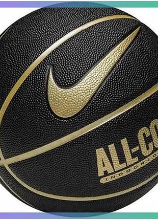 Баскетбольный мяч nike everyday all court 8p черный размер 7 для уличной и зальной игры sku_n.100.4369.070.07