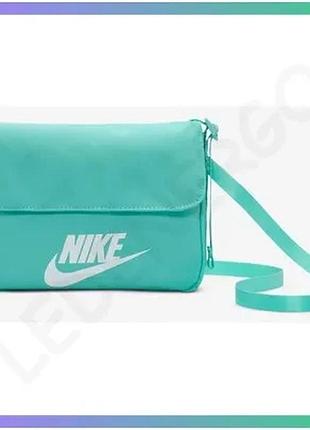 Сумка крос-боді nike w nsw futura 365 crossbody 3l бірюзова для жінок спортивна 22х16х6см sku_cw9300-300