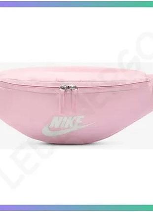 Сумка на пояс nike heritage waistpack 3l рожевий унісекс для повсякденного використання 41х10х15 см sku_db0490-663