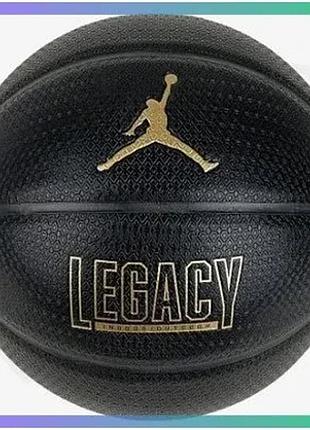 Баскетбольный мяч nike jordan legacy 2.0 8p черный синтетическая кожа для уличной и зальной игры sku_j.100.8253.051.07