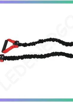Еспандер трубчастий adidas power tube чорний червоний 122 см для тренування м'язів унісекс фітнес еспа sku_adtb-10602