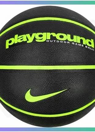 Баскетбольний м'яч nike everyday playground 8p чорний з гуми для вулиці розмір 6 для жінок sku_n.100.4498.085.06
